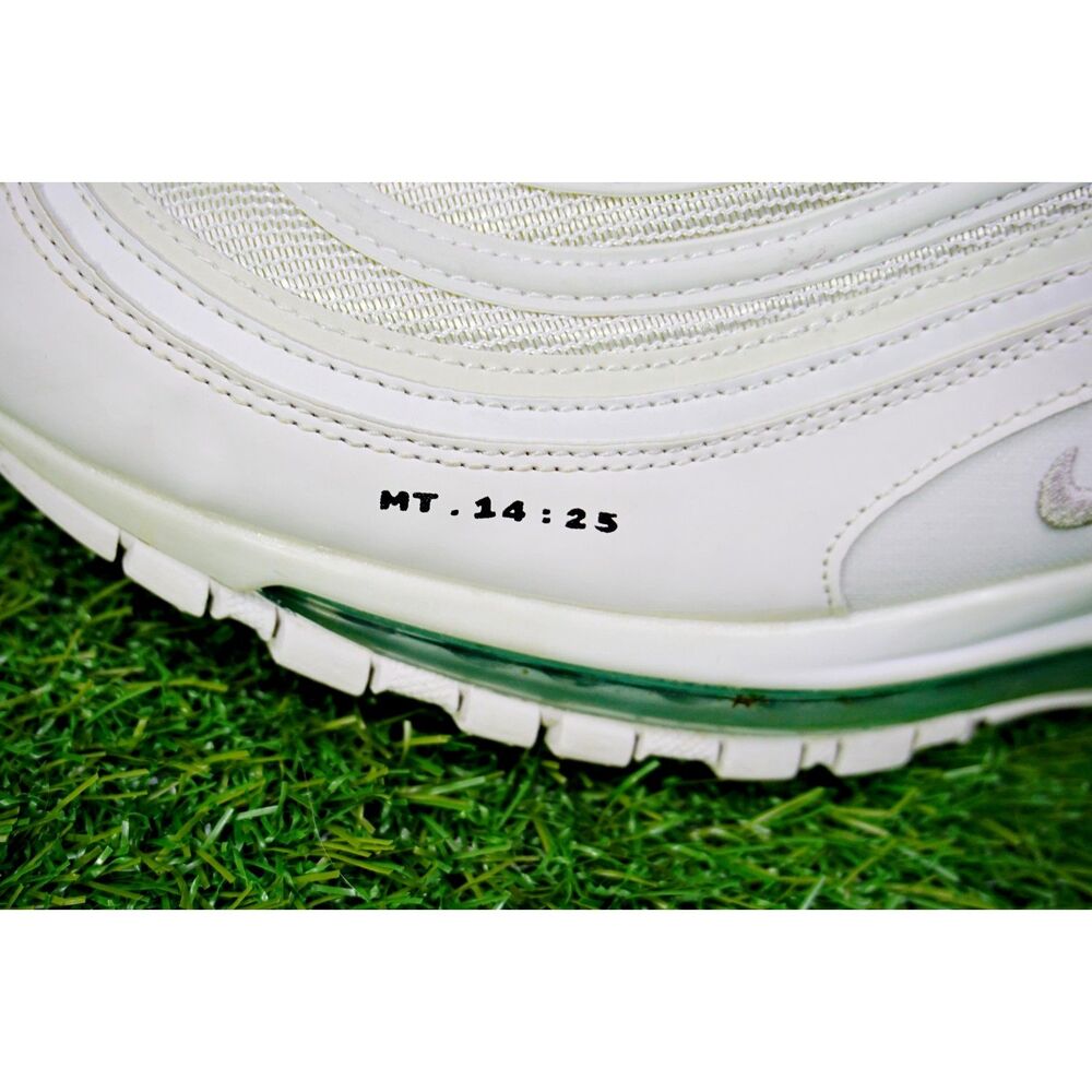 Nike Air Max 97 White and Green Men's Shoes - Picture 3 of 9